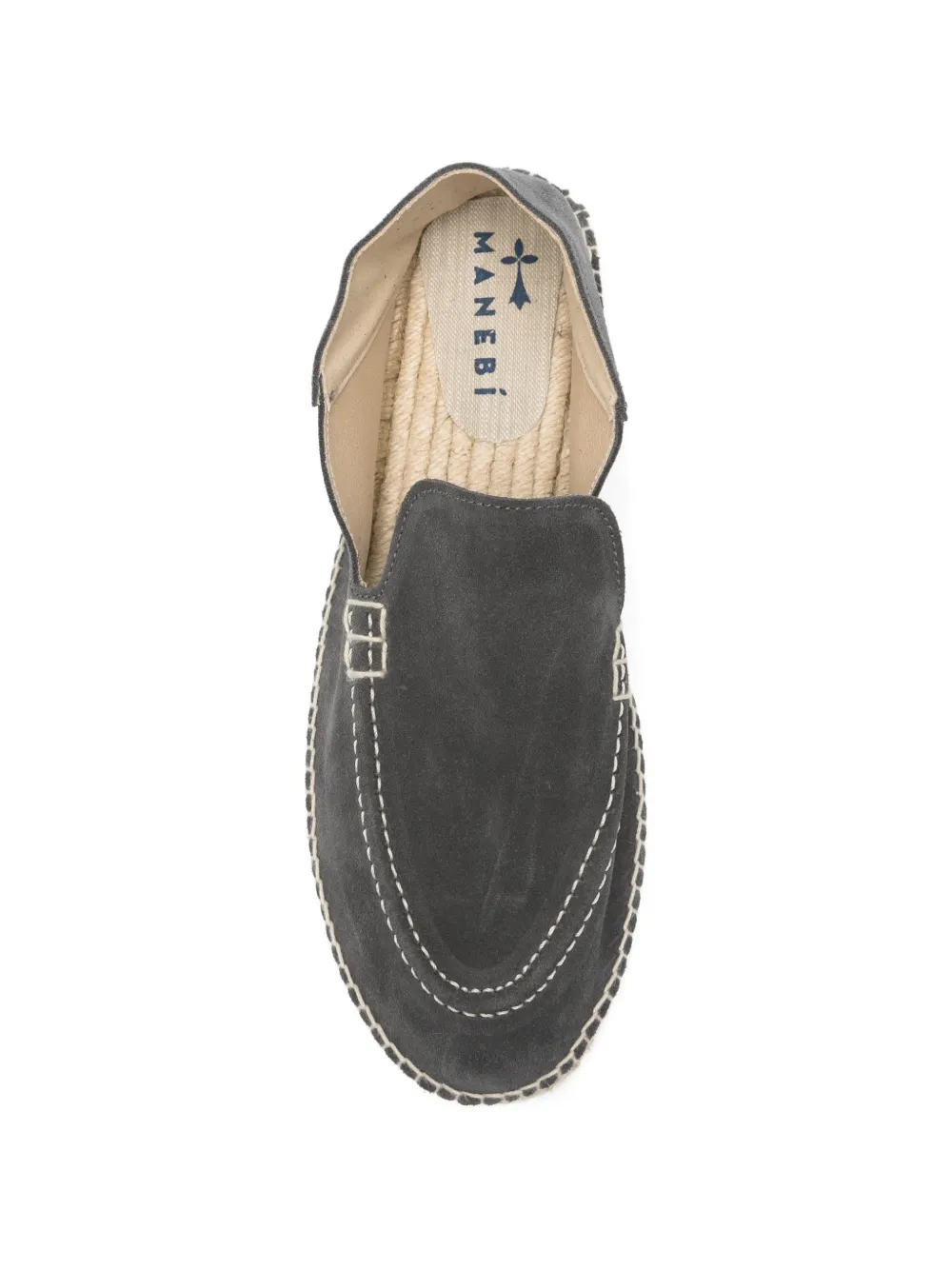 Manebi contrast-stitched espadrilles Grijs