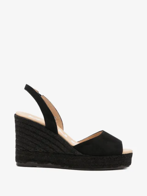 Manebi suede jute-sole heeled sandals