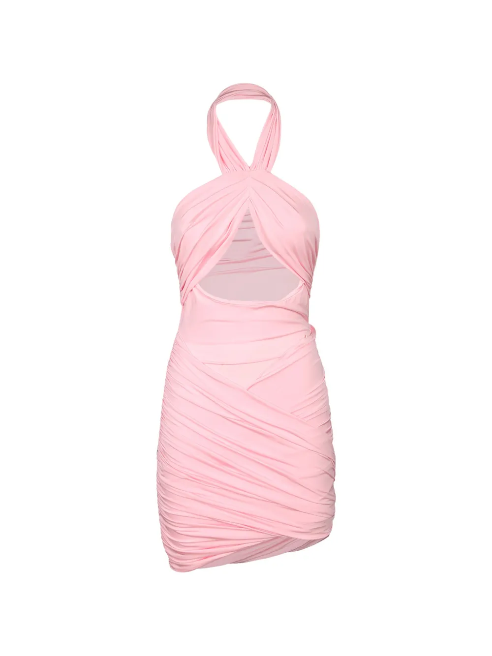 Amen Draped-design Mini Dress In Pink