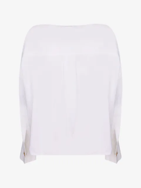 Danamé blusa plisada con detalle de metal
