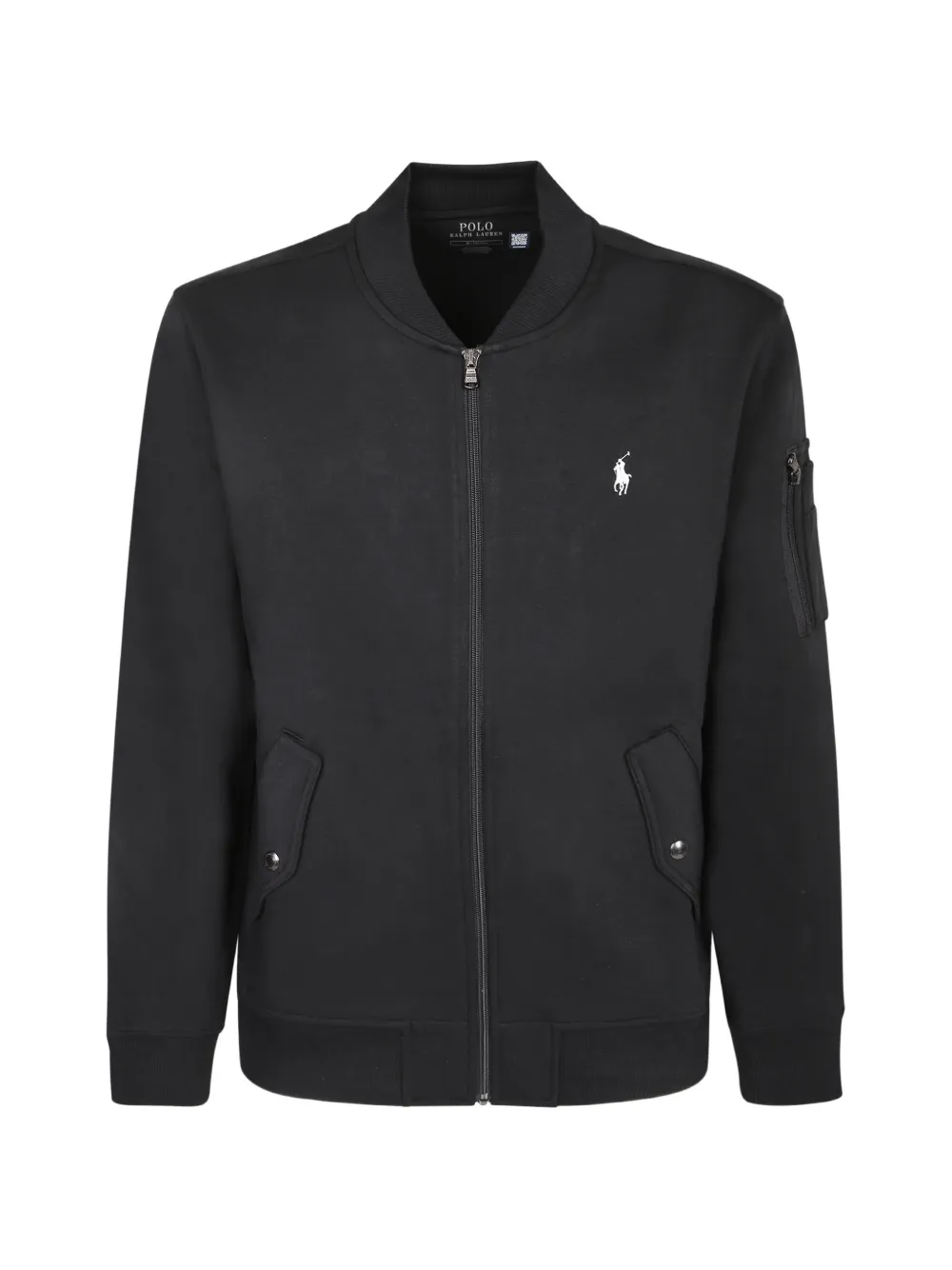 Polo Ralph Lauren logo-embroidered zip-up cotton bomber jacket - Nero