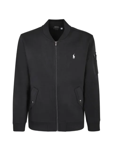 Polo Ralph Lauren logo-embroidered zip-up cotton bomber jacket