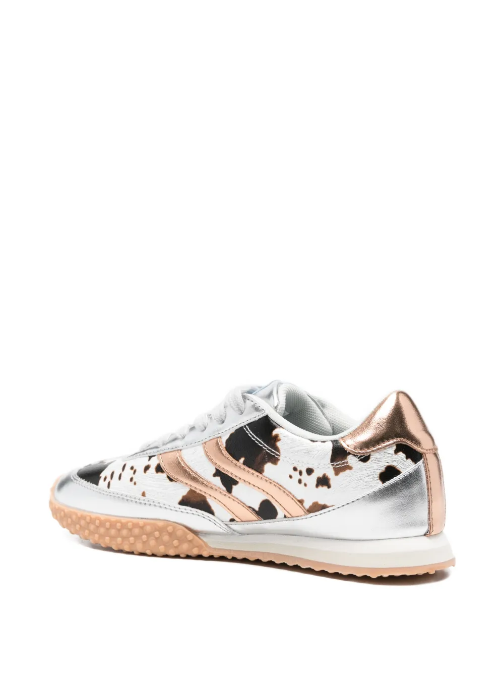 gioseppo Gering cow-print metallic-effect sneakers Zilver
