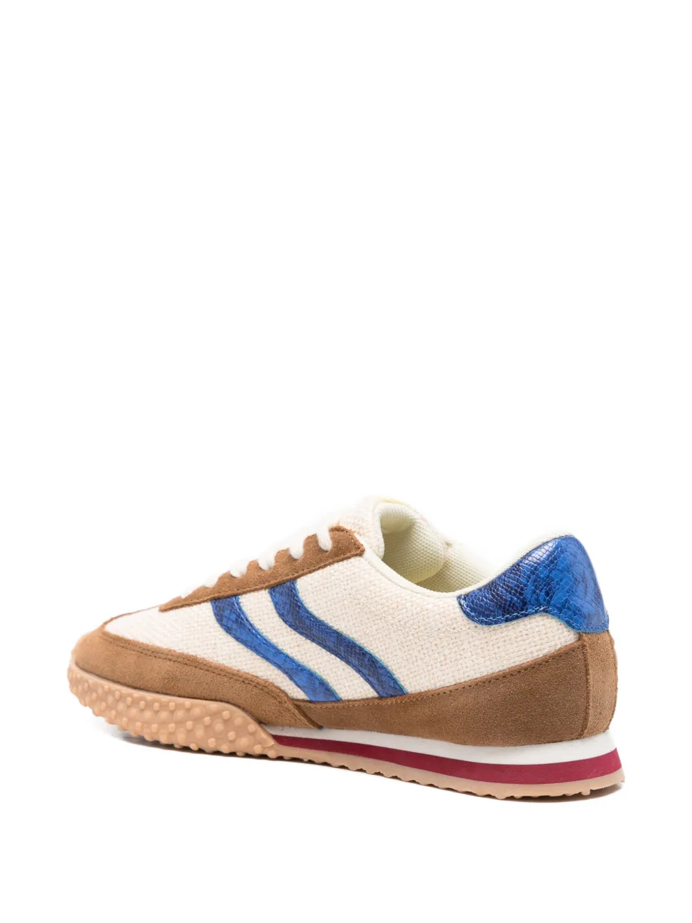 gioseppo tBlomkes suede-panelled snakeskin-effect sneakers Beige