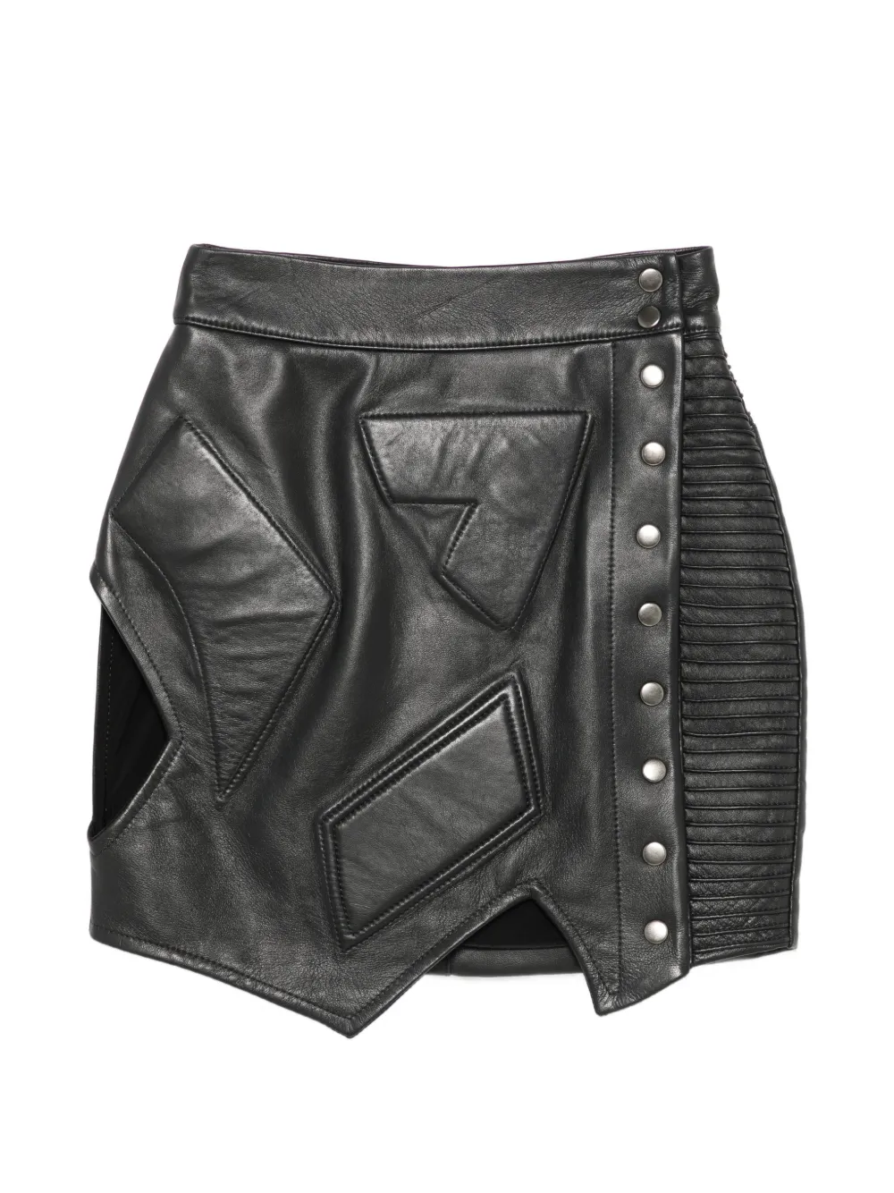MITILIANE COUTURE geometric-panelled mini skirt - Nero