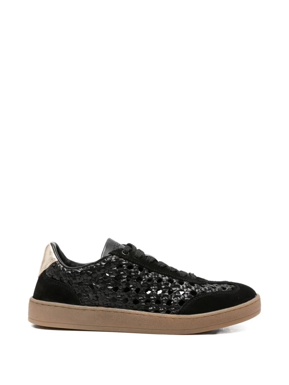Gioseppo Ijebu woven-leather sneakers Zwart