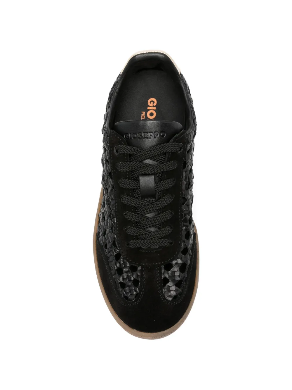 gioseppo Ijebu woven-leather sneakers Zwart