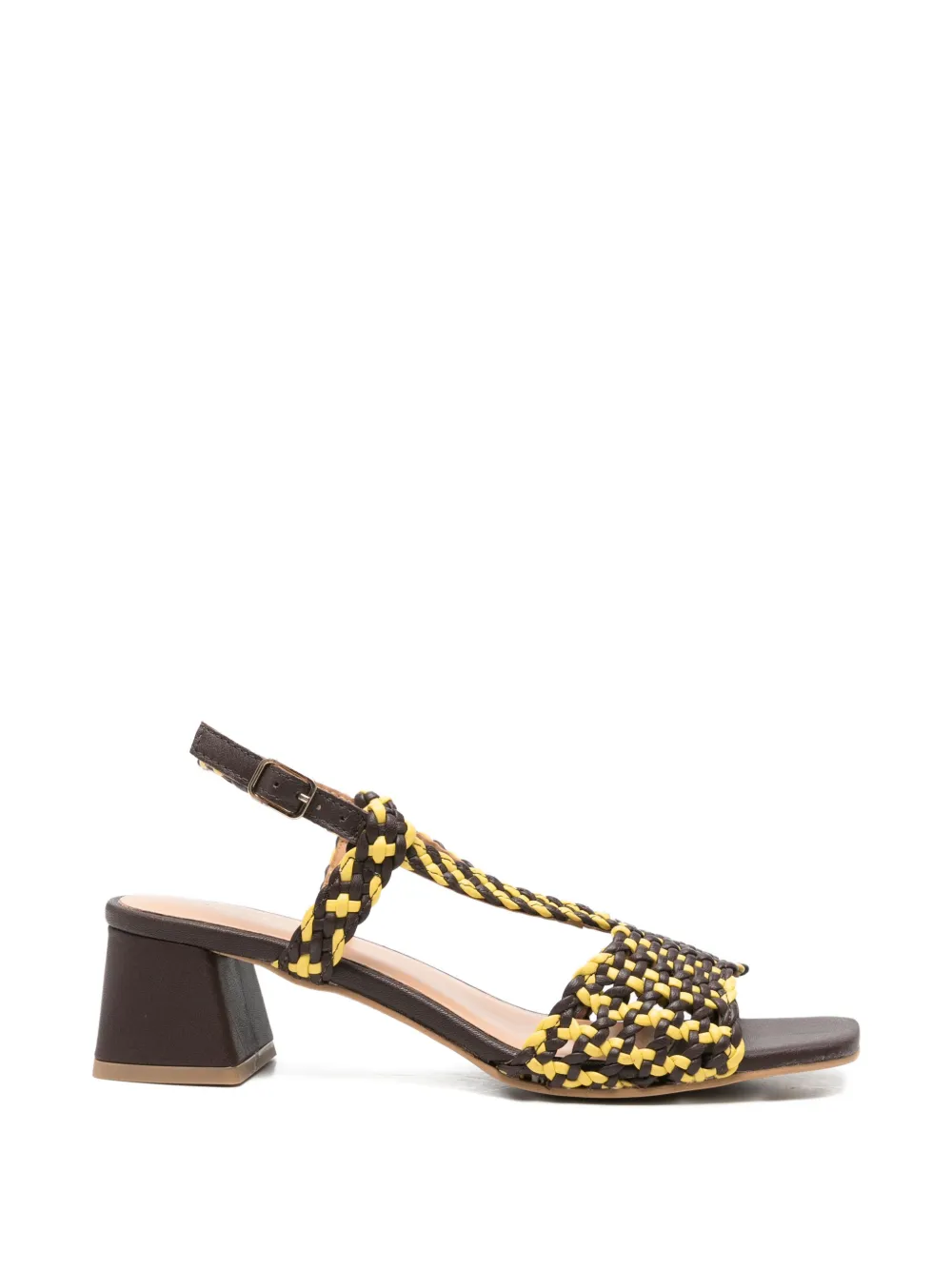 Gioseppo Borongan woven leather sandals Bruin