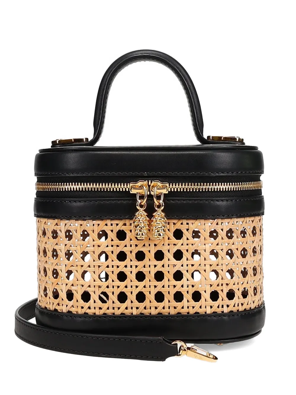 Tyler Ellis small Victoria wicker tote bag - Toni neutri
