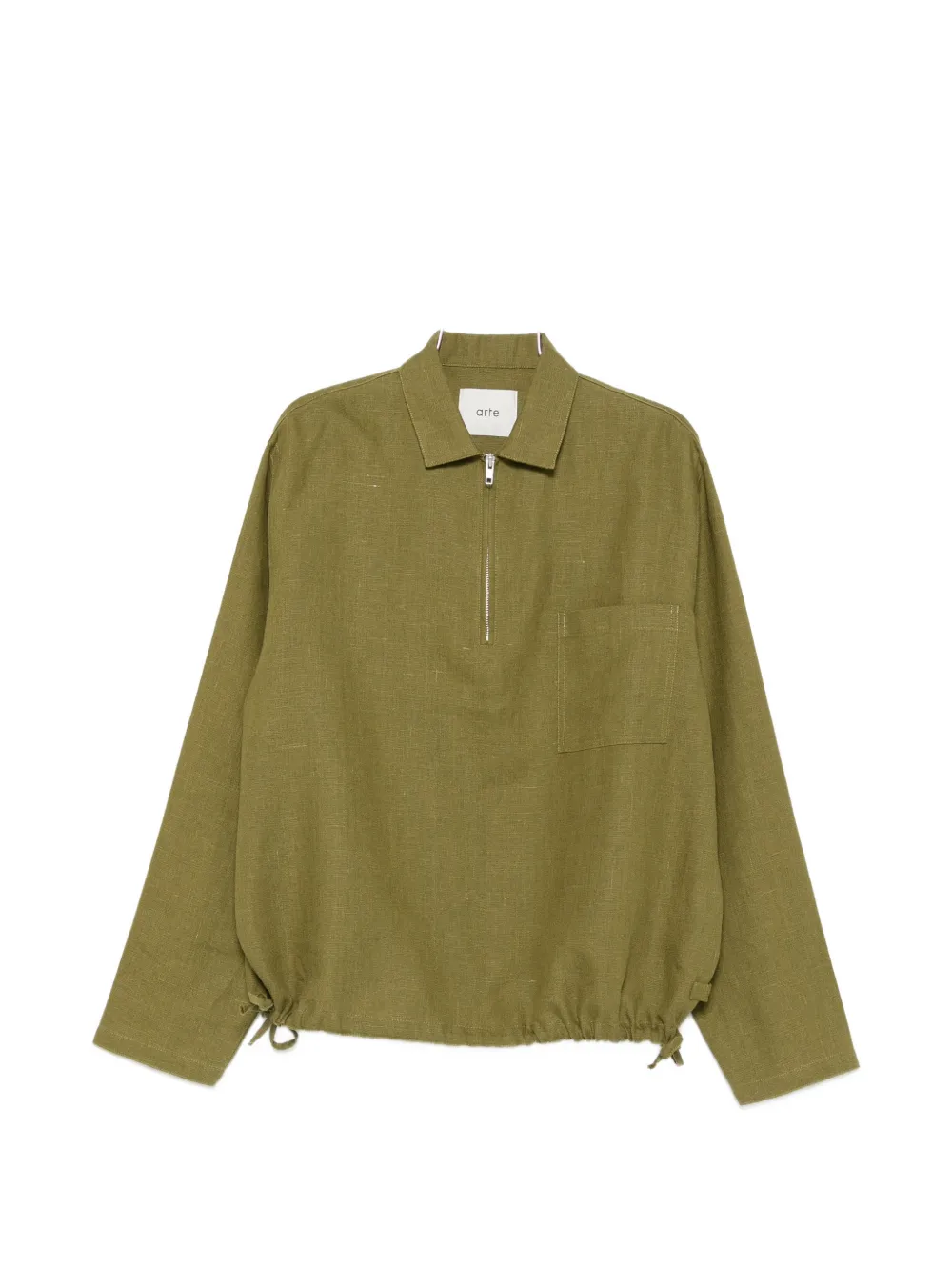 Arte Antwerp zip-fastening drawstring polo shirt - Verde