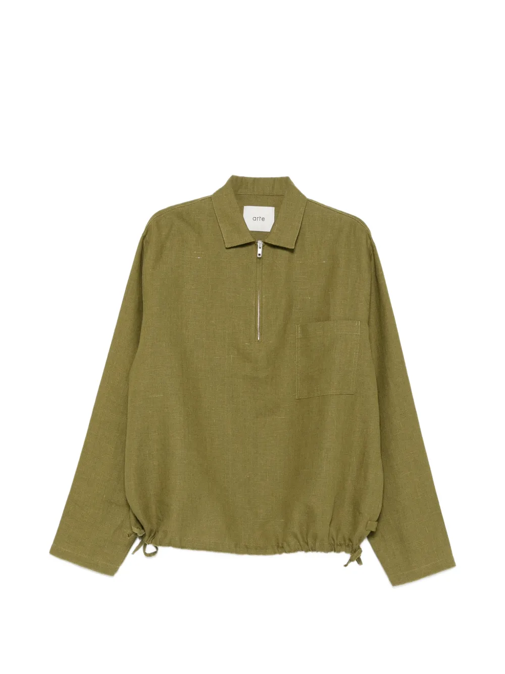 Arte Antwerp zip-fastening drawstring polo shirt - Verde