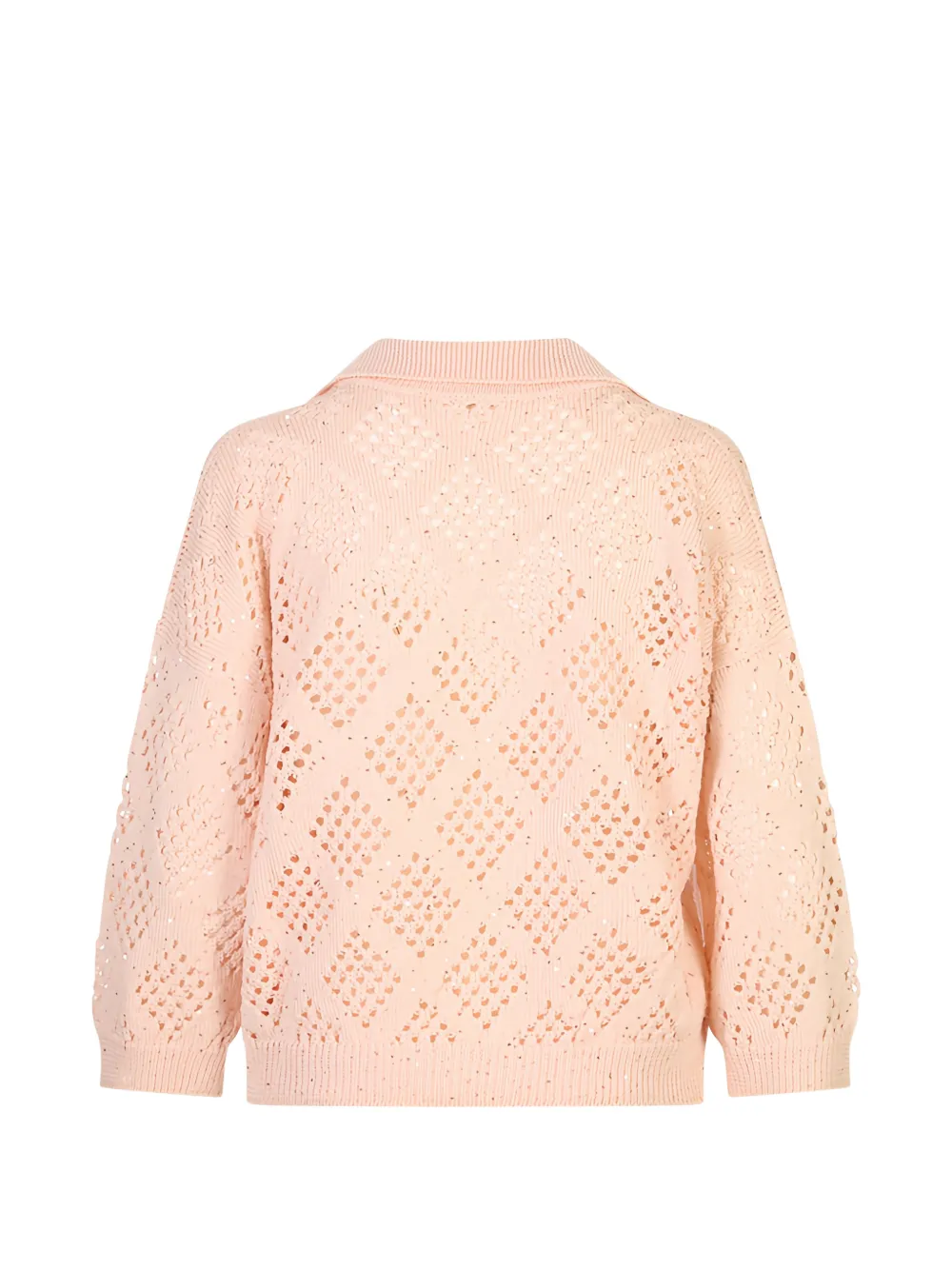 Peserico Opengebreide trui Roze