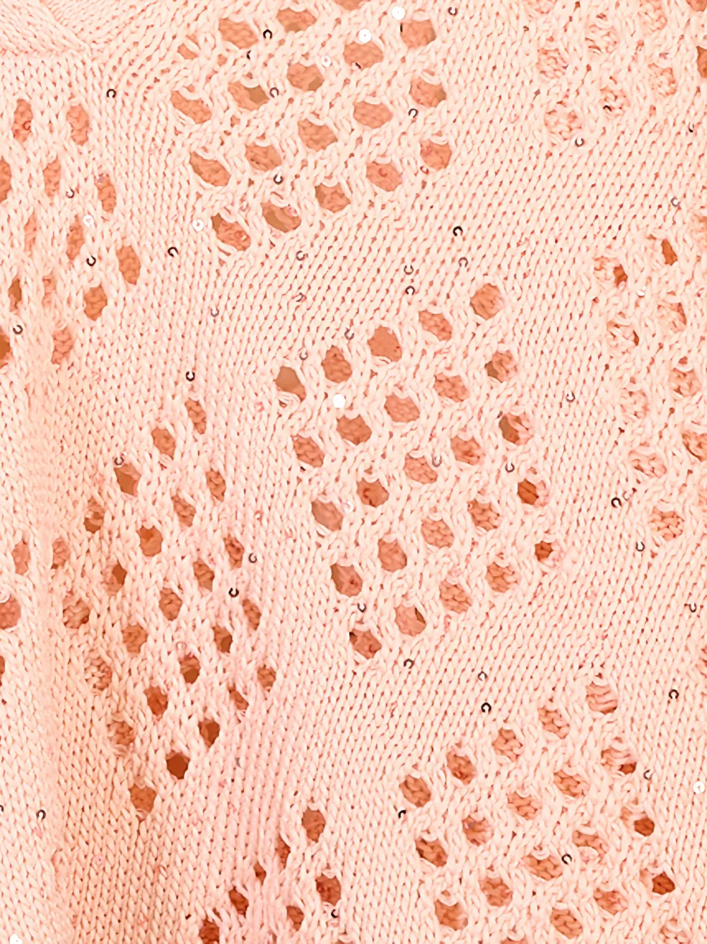 Peserico Opengebreide trui Roze