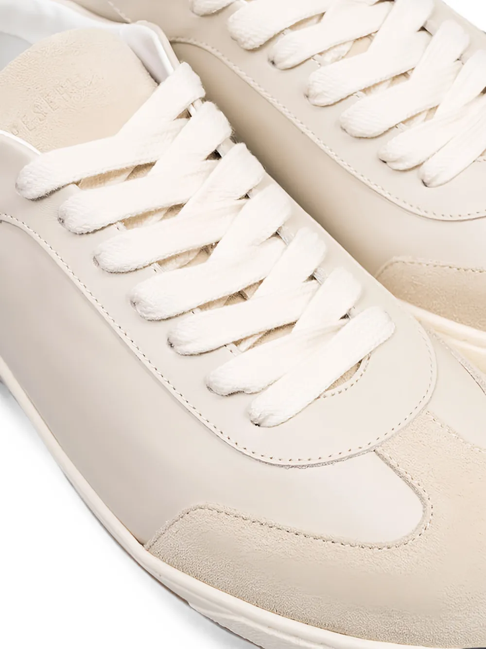 Peserico panelled lace-up sneakers Beige
