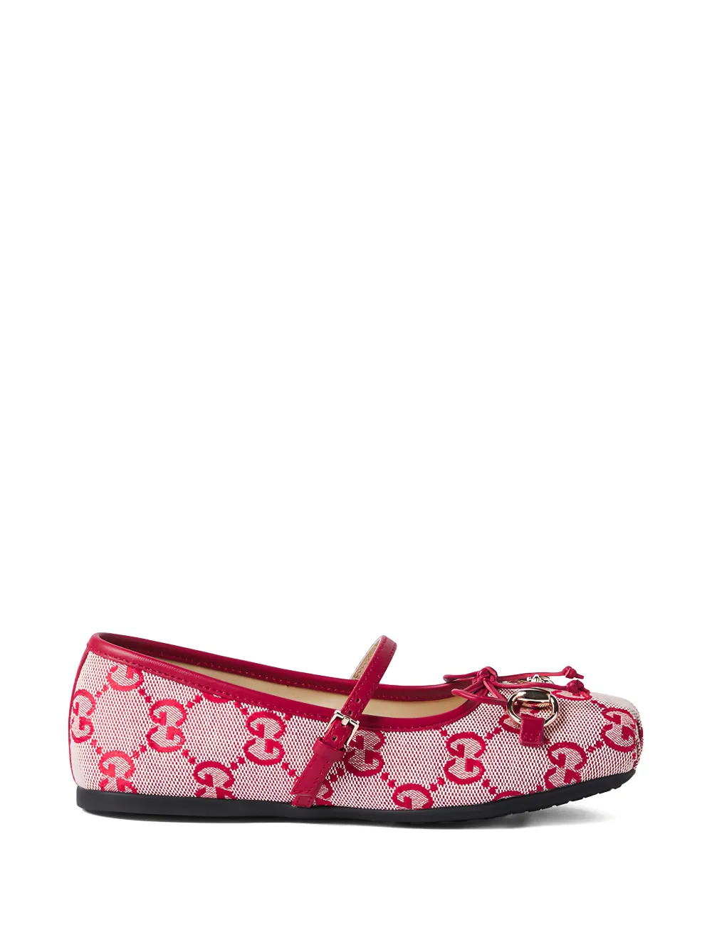 Gucci Kids GG Horsebit ballet flats Rood