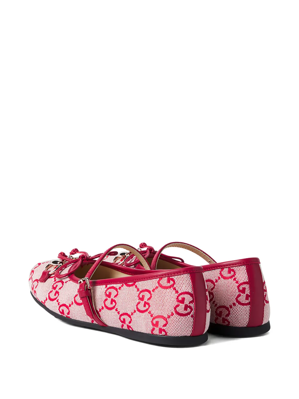 Gucci Kids GG Horsebit ballet flats Rood