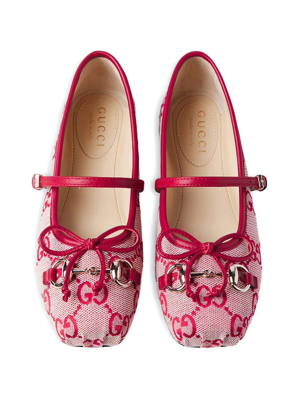 Gucci Kids GG Horsebit ballet flats Rood
