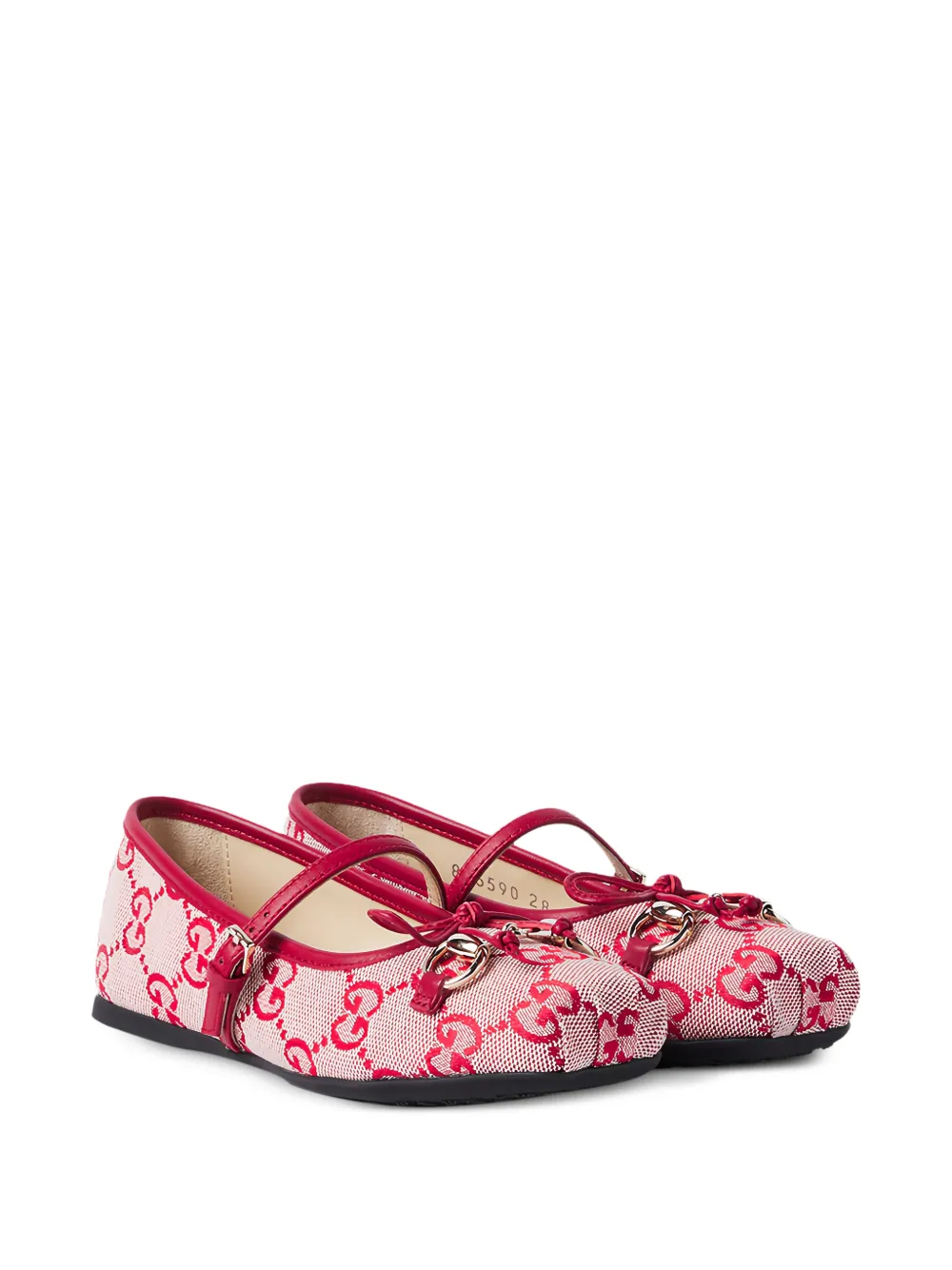 Gucci Kids GG Horsebit ballet flats Rood