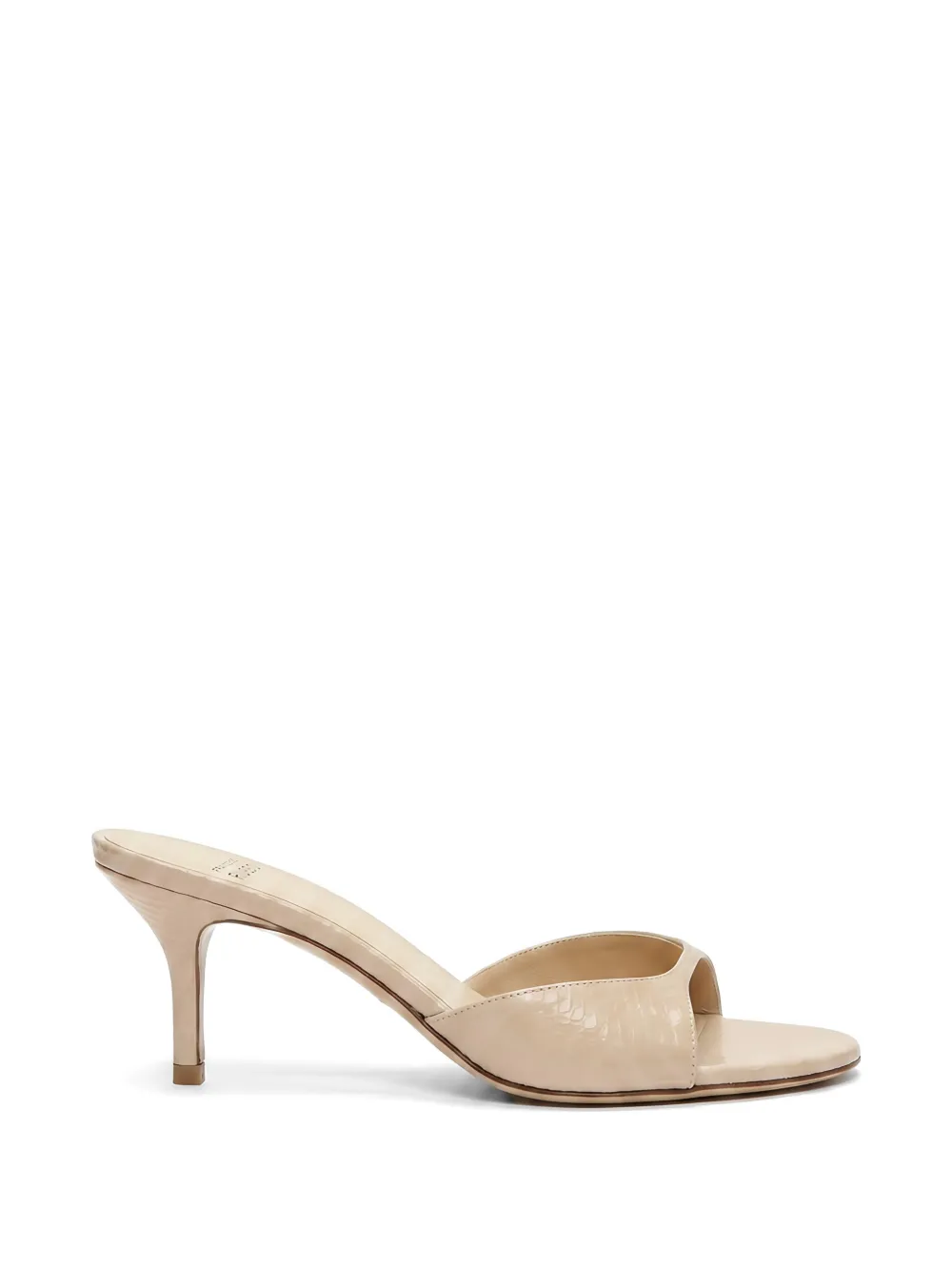 Francesco Russo snakeskin-effect glossy sandals Beige