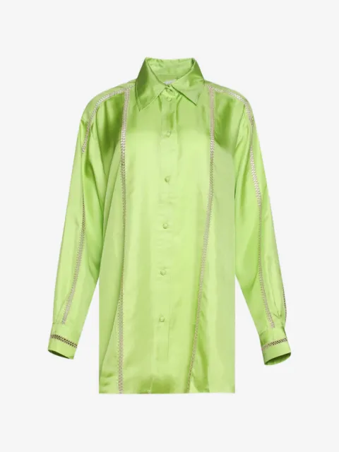 diotima Bridgetown open-knit-detail shirt