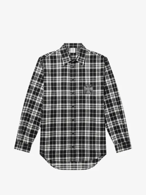 VETEMENTS camisa con cuadros estampados