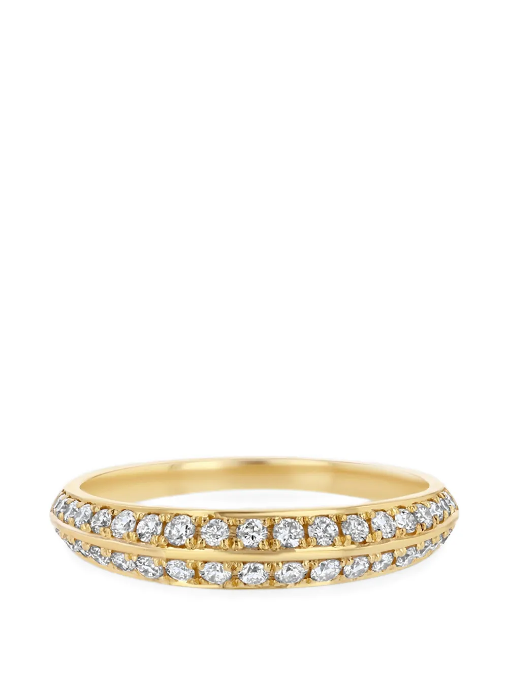Lizzie Mandler Fine Jewelry Crescent Diamond Ring In Gold