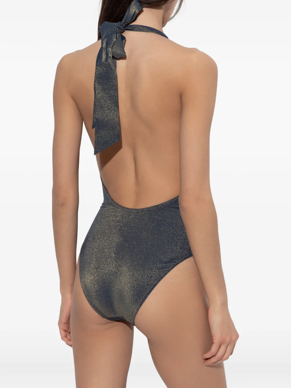 ZIMMERMANN Badpak met halternek en metallic-effect Blauw