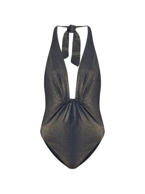 ZIMMERMANN metallic-effect halterneck swimsuit