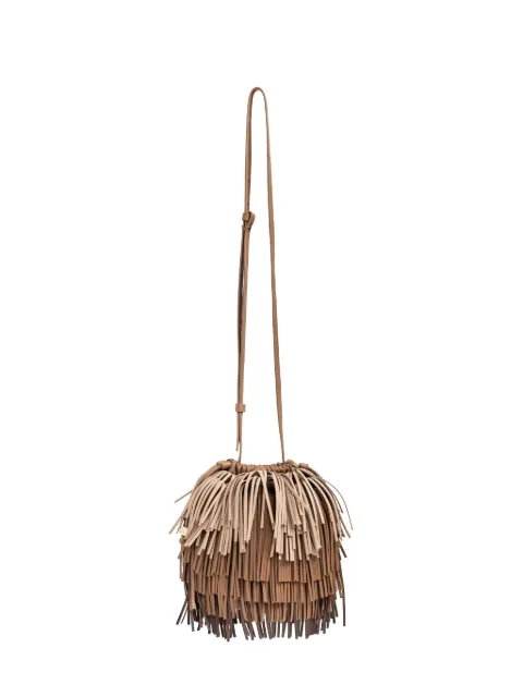 ZIMMERMANN fringe-trimmed leather bucket bag