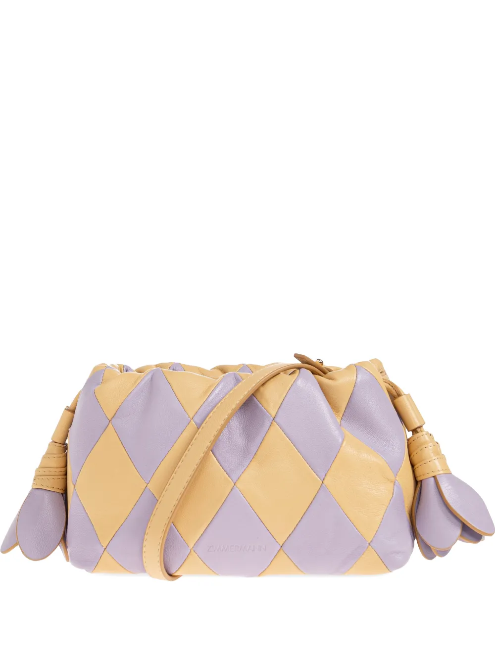 ZIMMERMANN small Cloud 91 diamond-patchwork leather clutch bag - Purple