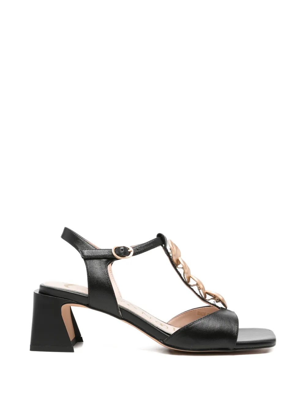 CAFèNOIR chain-detail leather sandals Zwart