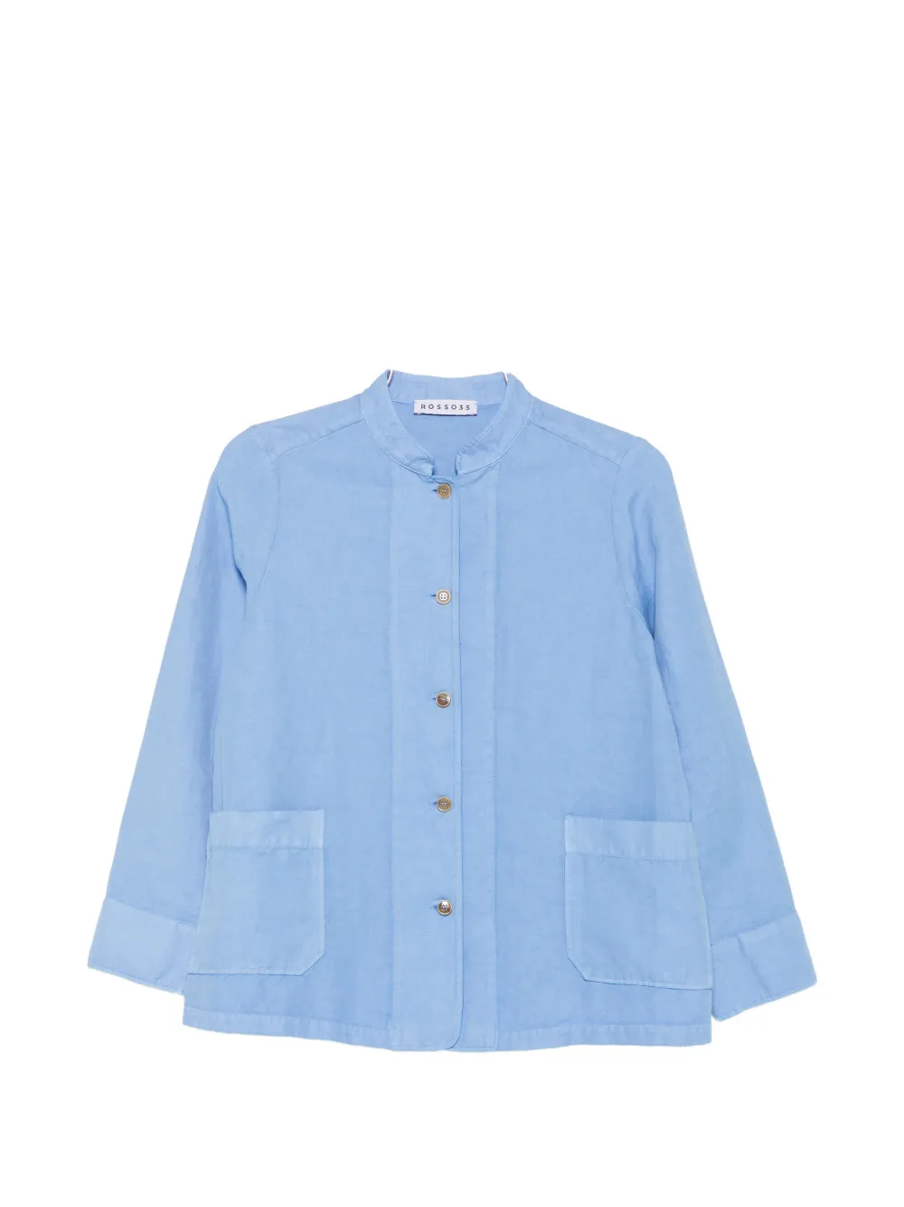Rosso 35 Mandarin-collar Button-up Jacket In Blue