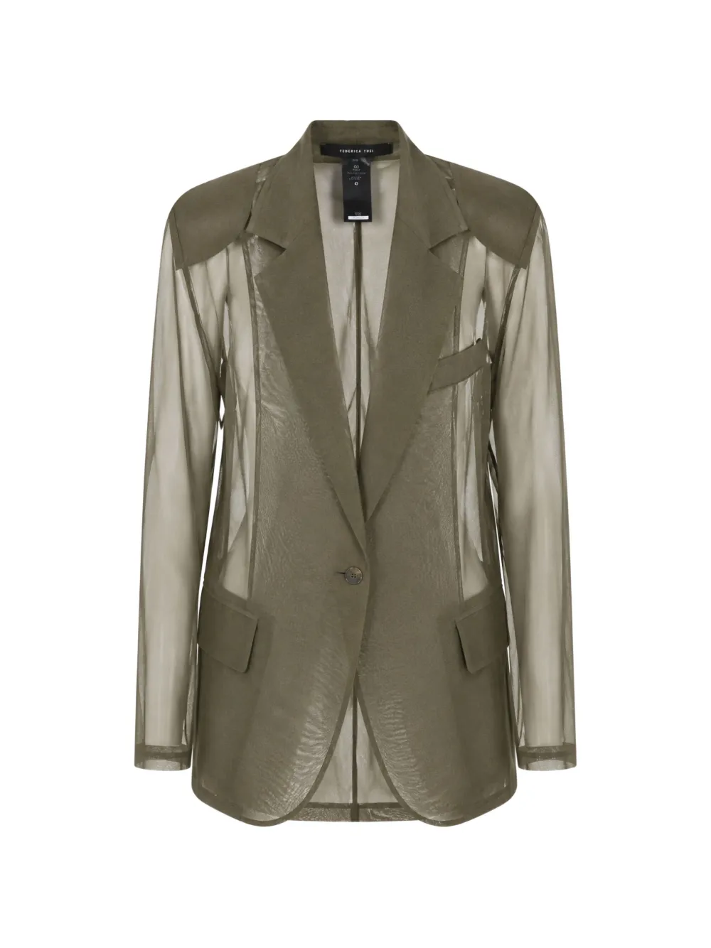 Federica Tosi sheer blazer - Verde