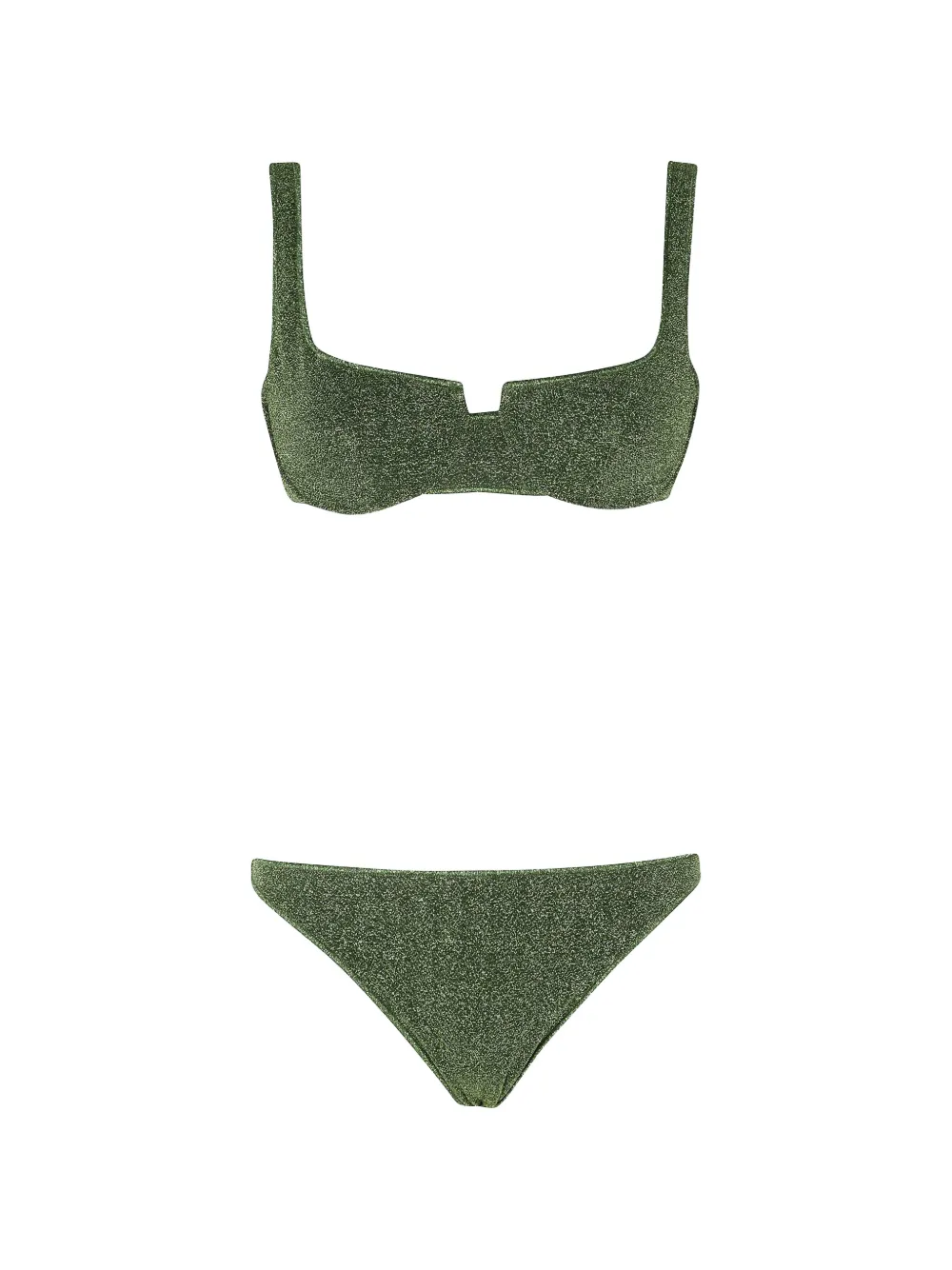 Oséree glitter-effect bikini - Verde