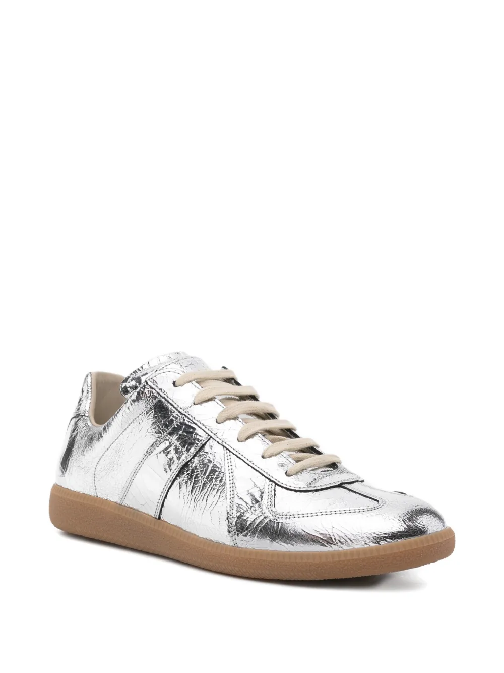 Maison Margiela metallic-effect sneakers Zilver