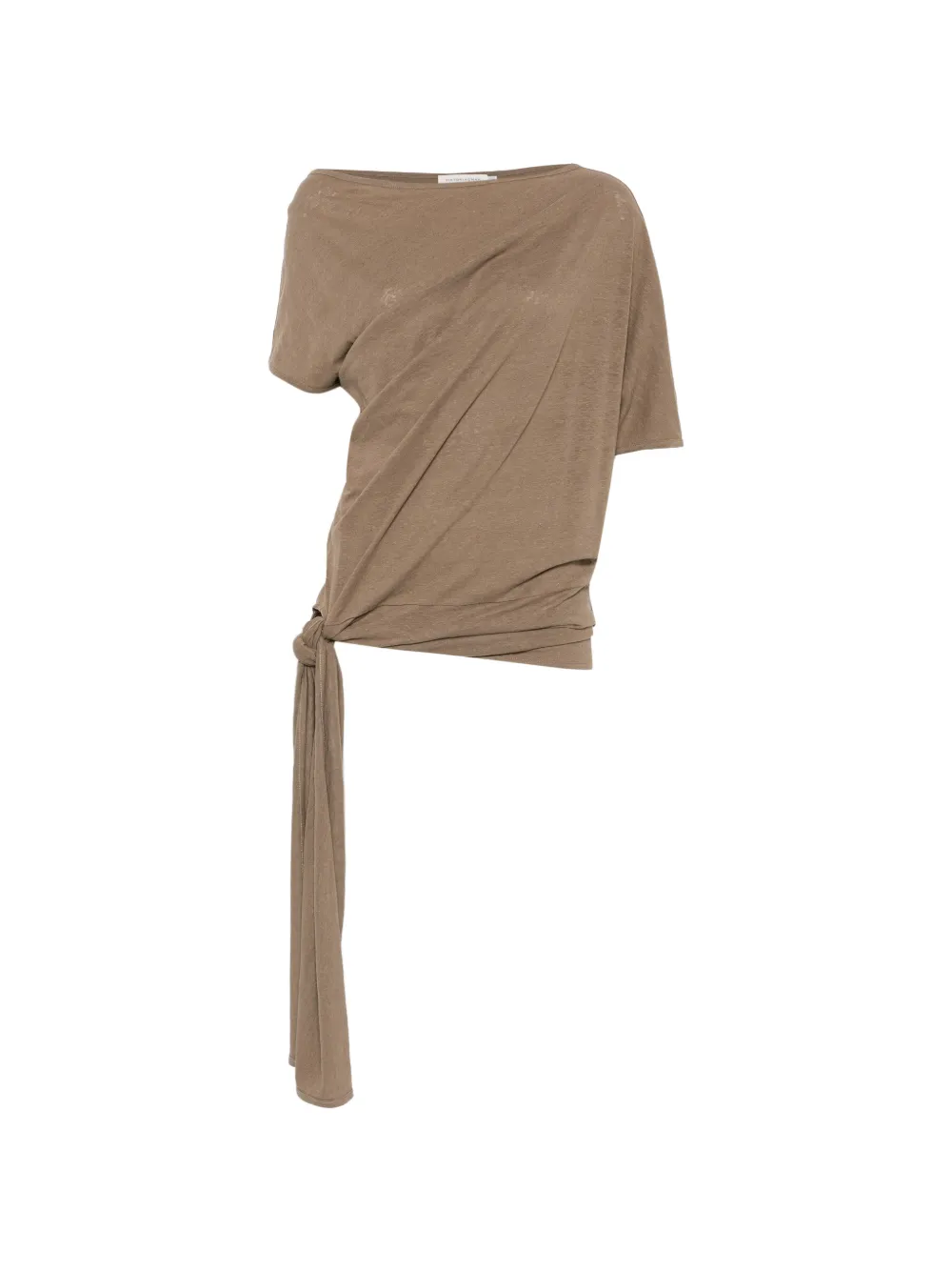 VIKTORIA CHAN Cilla knot-detail top - Marrone