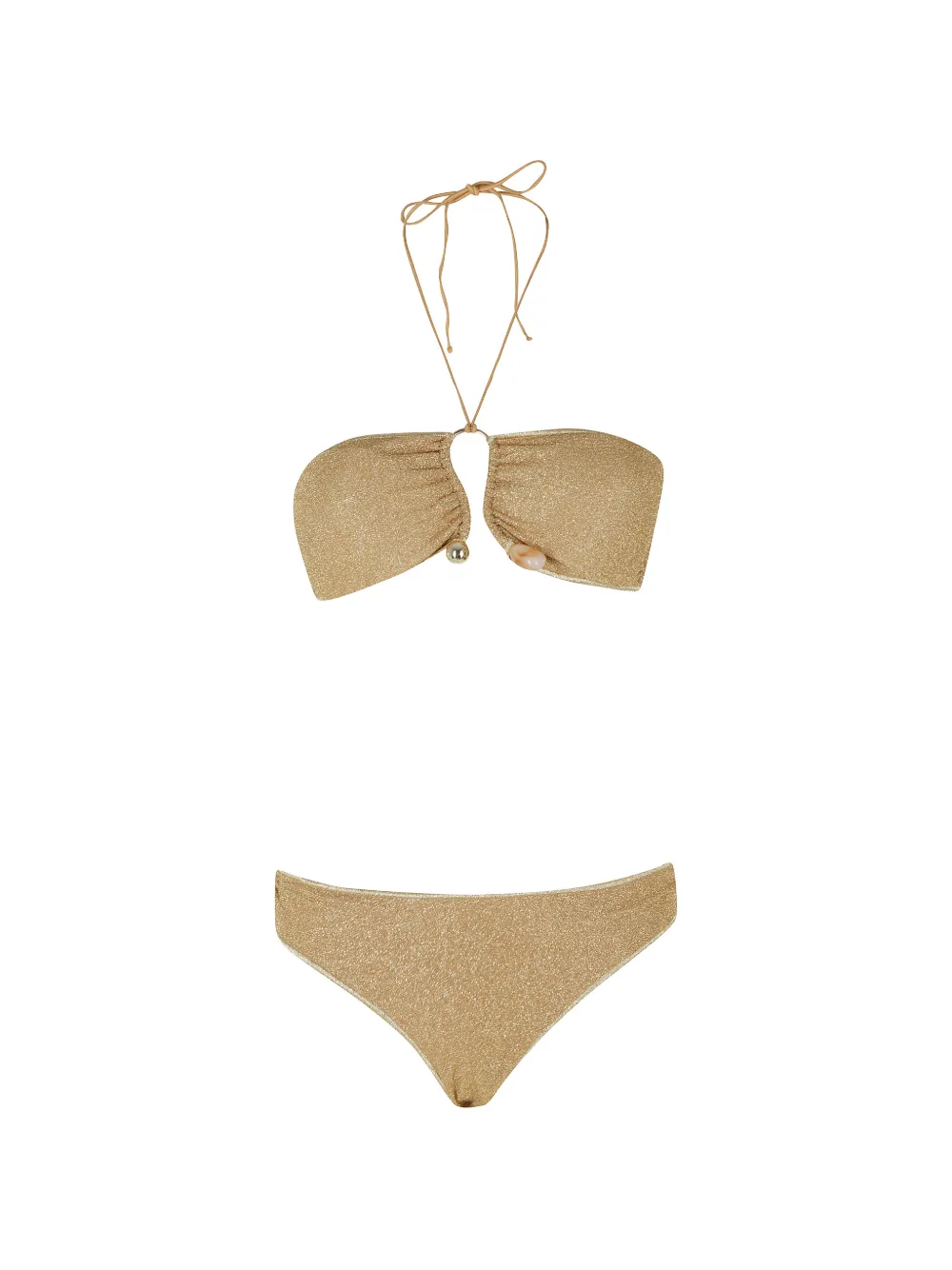 Oséree metallic-effect charm-detail bikini - Oro