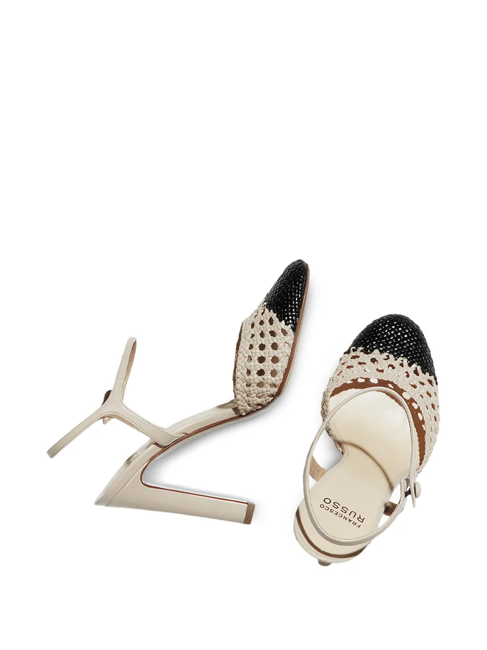 Francesco Russo crochet-knit sandals Beige