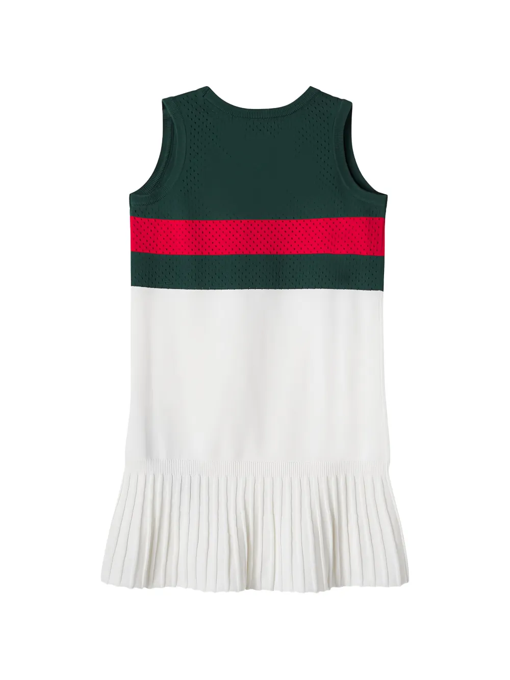 Gucci Kids Geplooide jurk met Web-streep Wit