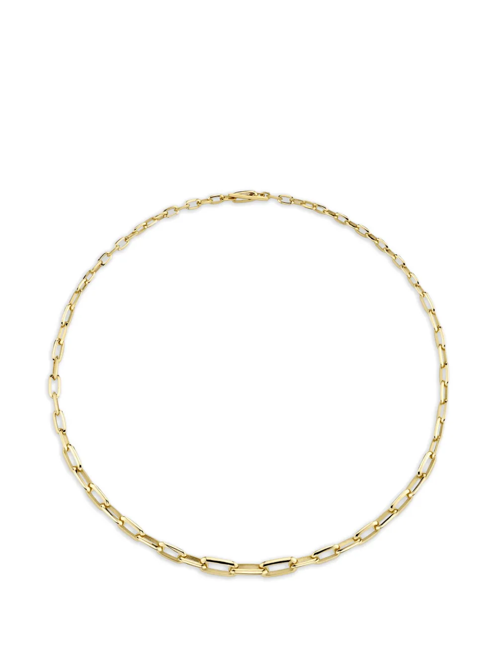 Lizzie Mandler Fine Jewelry Chubby Knife Edge oval link necklace · OS