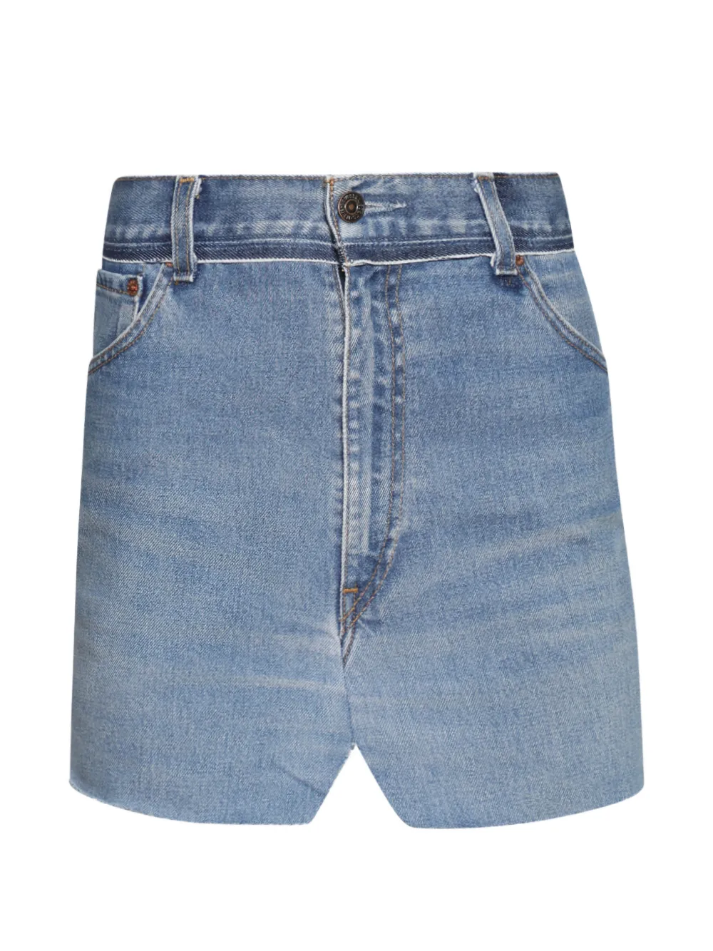 VETEMENTS cut-up denim skirt - Blu
