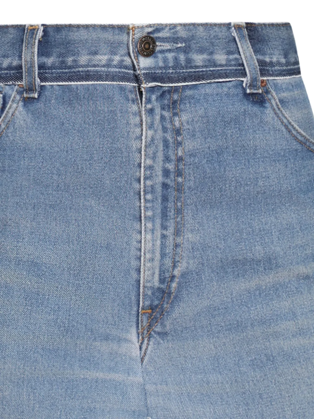 VETEMENTS Denim rok met uitgesneden details Blauw