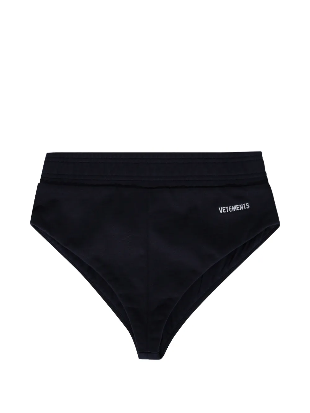 VETEMENTS logo-print jersey shorts - Nero