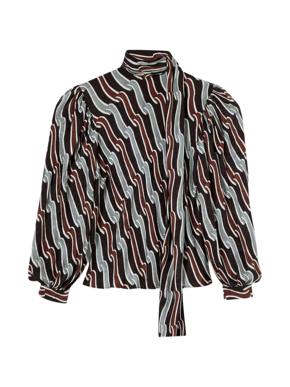 Gucci Heritage Ribbon-print blouse - Black