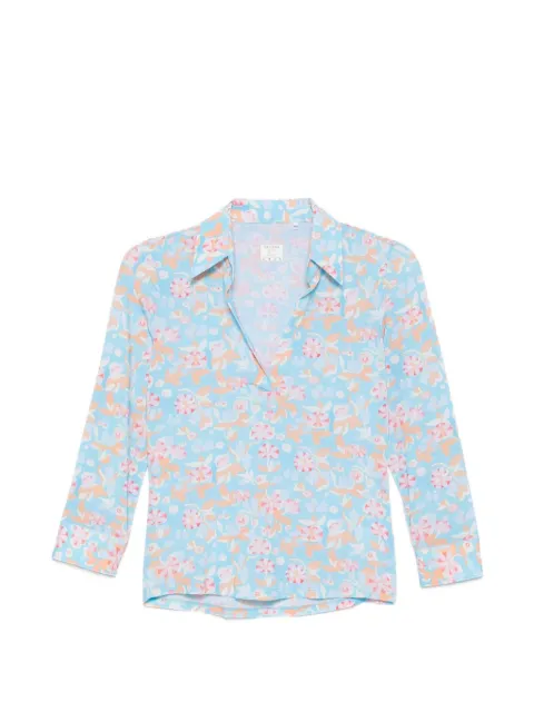 Caliban floral-print long-sleeve shirt