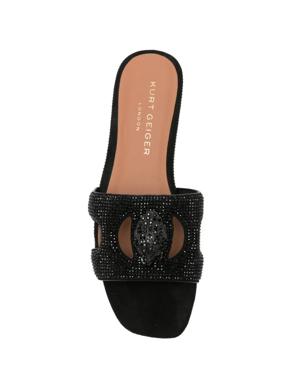 Kurt Geiger London Sandalen verfraaid met kristallen en adelaarshoofd Zwart