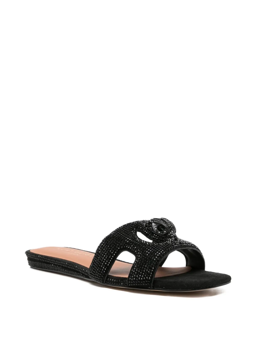 Kurt Geiger London Sandalen verfraaid met kristallen en adelaarshoofd Zwart