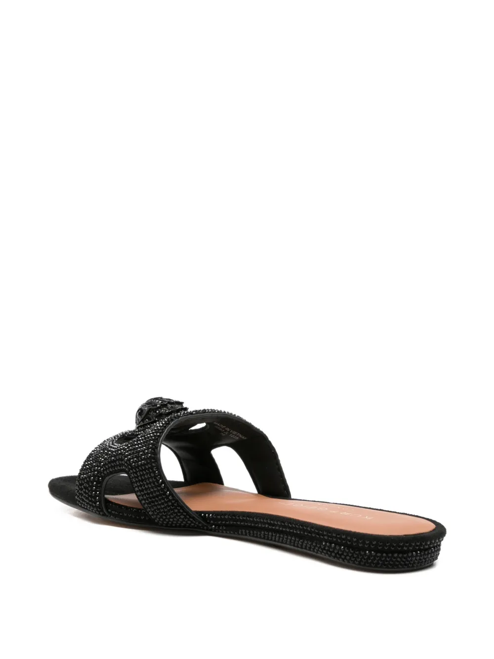 Kurt Geiger London Sandalen verfraaid met kristallen en adelaarshoofd Zwart