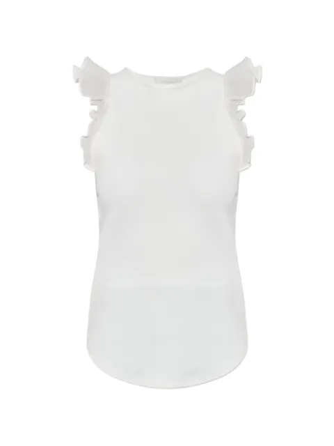 ZIMMERMANN Awaken ruffled-trim ribbed tank top