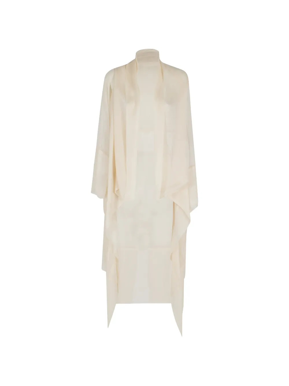 Alberta Ferretti silk-organza duster coat - Nude